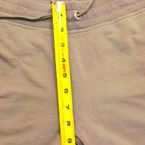 BCBGMaxAzria Lounge Pants Sz S Sparkle Studs Beads Letters TAUPE TAN - Picture 12 of 14